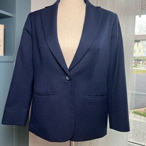 Vintage Pendleton Petite Navy Blue Women's Blazer - Wool